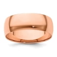 thumbnail image 1 of Diamond2Deal 14k Rose Gold 8mm Lightweight Half Round Men's Wedding Band Size 7.5, 1 of 4