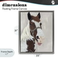 thumbnail image 4 of Stupell Industries Rustic Lodge Henry Horse Funny Tongue Gray Floating Frame Canvas Art, 25 x 31, by Ashley Justice, 4 of 8