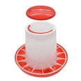 thumbnail image 4 of Cheers.US Chicken Automatic Feeder Fowl Poultry Farming Breeding Water Food Feed Dispenser Poultry Feeder, Waste Free Chicken Feeder Jar, Baby Chick Feeder for Birds Pigeon Quail, 4 of 5