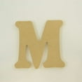 thumbnail image 1 of Package of 1, 10 Inch X 1/2" Thickness MDF Letter M in The Goudy Heavy Font, Thick, Upper Case for Art & Craft Project, Made in USA, 1 of 4