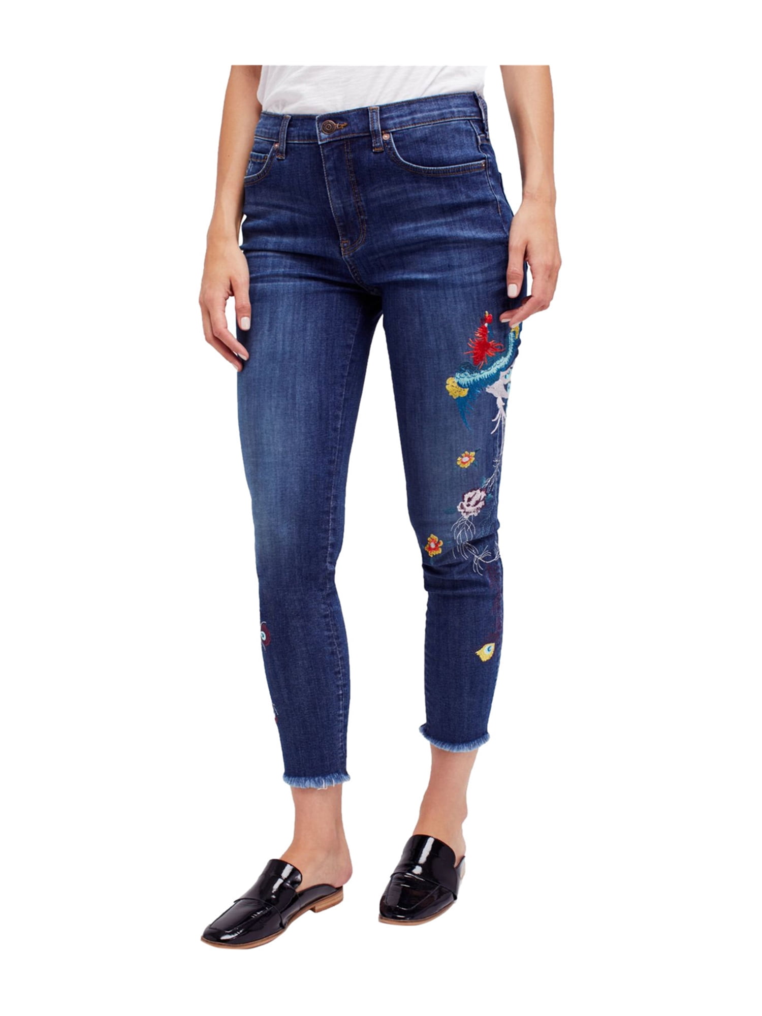 free people embroidered jeans