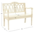 thumbnail image 2 of SAFAVIEH Benjamin Amish Style Geometric Rustic Bench,White (40 in. W x 19.7 in. D x 36 in. H), 2 of 7