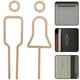 thumbnail image 5 of 1 juego de letreros de baño con letrero de baño acrílico y letrero de baño moderno, letreros para puerta de baño y letrero decorativo para inodoro para negocios, 5 of 6