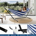 thumbnail image 3 of Hamac Double avec Support, Acier Portable Robuste pour Patio Intérieur/extérieur, Sac de Transport, Capacité de 450 lb., 3 of 6