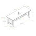 thumbnail image 4 of Pemberley Row Wood Antique Black Dining Bench Rectangular 60" Unassembled, 4 of 6