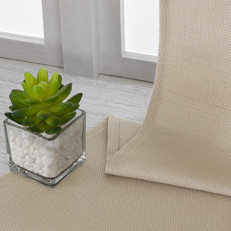 OVZME Bethany Light Filtering Faux Linen Curtains, 54 in photo 5
