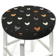 thumbnail image 3 of Fotbe Funny Chicken Stool Covers Round,Waterproof Round Bar Stool Covers Bar Chair Covers Washable Stool Cushion Slipcover for 12-14 Inch Chair-13 inch, 3 of 7