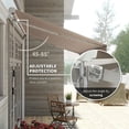 thumbnail image 5 of GVN Patio Awning, Outdoor Sun Shade Shelter Cover Awnings,12' x 10' Retractable Awning Patio Awnings Sun Shade Shelter with Manual Crank Handle, Beige and White, 5 of 10