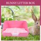 thumbnail image 1 of Nestingho Detachable Grid Pink Rabbit Potty Trainer Litter Box for Small Pets and Cage Use, 1 of 8
