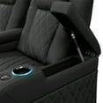 thumbnail image 4 of Valencia Tuscany Ultimate Home Theater Seating | Semi-Aniline Italian 20000 Nappa Leather (Row of 3 Loveseat Right, Graphite), 4 of 5
