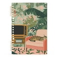 thumbnail image 7 of FORMRS 1-Subject Spiral Notebook 8" x 5" College Ruled 60 Refillable Sheet A5 Hard Cover, 2 Pack, Pink and Green Cat, 7 of 7