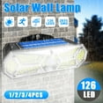 thumbnail image 3 of LITOM 126LEDs Solar Wall Light Human Body Sensor IP65 Waterproof with 3 Modes Bright Wireless Solar Wall Lamp For Outdoor Use, 3 of 10