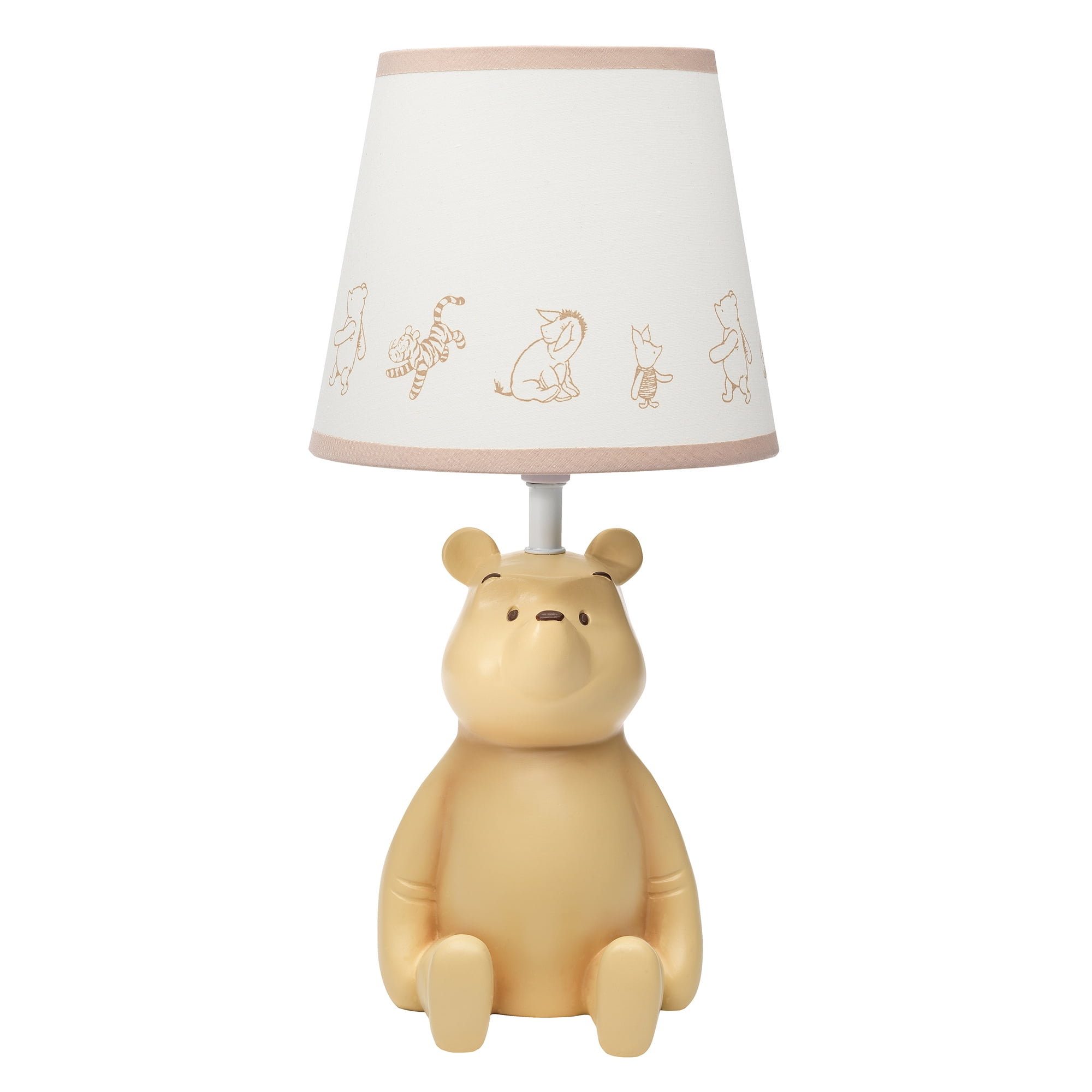 Lambs & Ivy Disney Baby Storytime Pooh 3D Table Lamp with Shade - Tan