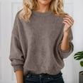 thumbnail image 2 of Winter Sweaters for Women Sweaters For Round Neck Long Sleeve Pullover Warm Lightweight Winter Cozy Knitted Sweater Ugly Christmas Sweaters, 2 of 4