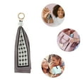 thumbnail image 3 of Unique Bargains 1 Pc Fashion Pearl Scarf Plaid Print Handbag Charm Bag Accessories Gray, 3 of 5