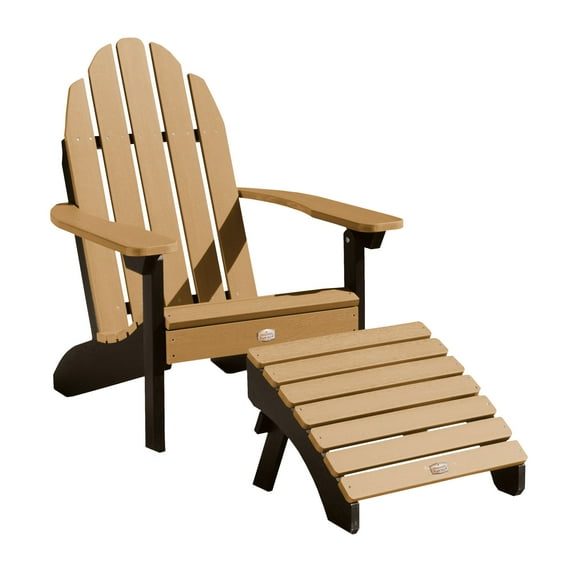 1 Essential Adirondack Chair with 1 Essential Folding Ottoman