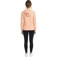 thumbnail image 5 of Women’s Lightweight Cotton Blend Zip Up Hoodie Jacket Peach Medium, 5 of 9