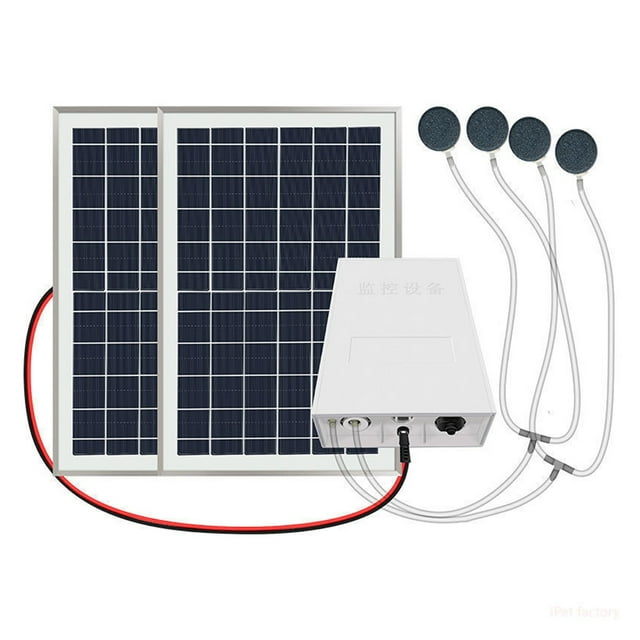 Solar Aeration Water Pump Ultra-quiet Lithium Battery Charging Hydroponic Plants Fish Farming Oxygen Fish Tank Air Pump Aquarium ,Multi-Install Methods