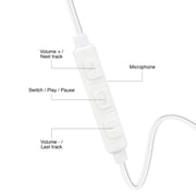 Magnavox White Earhook Headphones with Microphone MHP4854WT