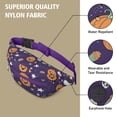 thumbnail image 5 of Fanny Pack Cute Halloween Icons Pattern Waist Pack Bag,Running Cross Bag,Waterproof Large Fanny Packs for Women Men for Travel Running Hiking Cycling, 5 of 6
