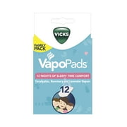 Vicks Soothing Lavender and Rosemary VapoPads, Sleep Support, 12 Pack, VBR5FP