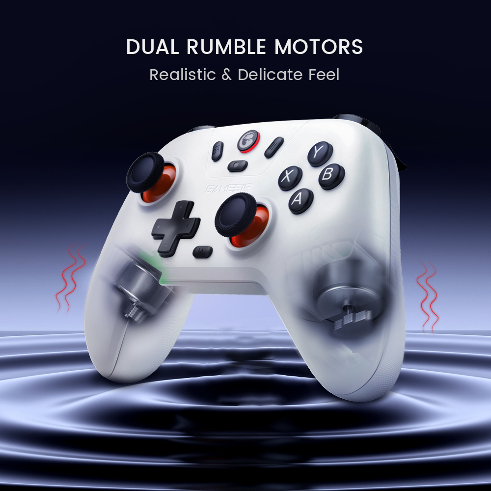 Control Inalámbrico GameSir Nova Lite 2.4g para Windows PC, iPhone, Android, Switch y Steam Deck, Gamepad Bluetooth con Gatillo Hall Effect, Turbo, Vibración Rumble (Púrpura) 6