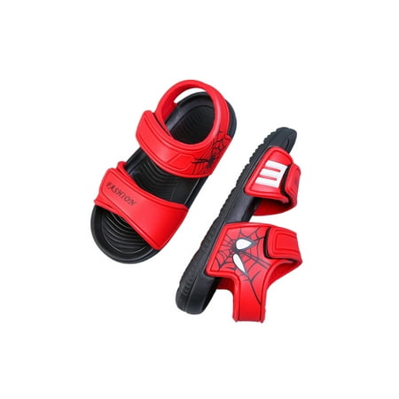 

Fangasis Boys Girls Casual Shoes Beach Sandal Summer Flat Sandals Children Water Shoe Sports Non-Slip Slip On Red Spider 11C