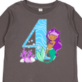 thumbnail image 4 of Inktastic Fourth Birthday Mermaid Girls Long Sleeve Toddler T-Shirt, 4 of 5