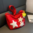 thumbnail image 4 of Bolso bandolera de viaje simple de moda de lona de gran capacidad para mujer (rojo), 4 of 4