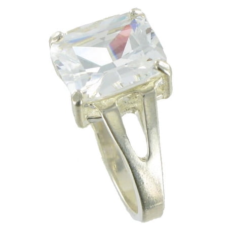 Cubic Zirconia Sterling Silver Ring Size 6.5 Caz Ladies Adult Female Women
