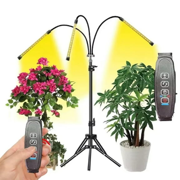 LED plant growth lamp USB full-spectrum warm white timing dimming indoor plant lamp flower tripod bracket plant lamp