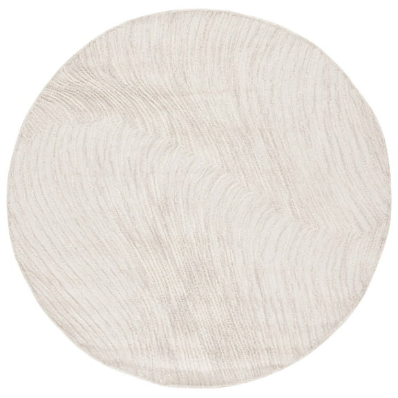 SAFAVIEH Trace Jimney Abstract Area Rug, Beige, 6' x 6' Round