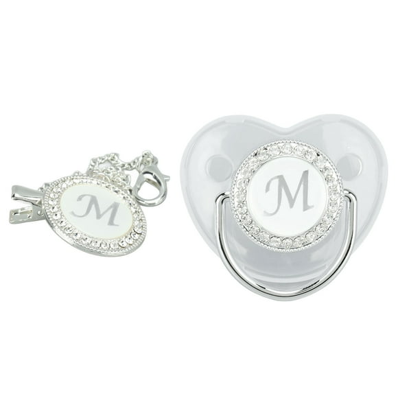 Chupete de silicona para bebé, Chupete de silicona para bebé Chupete plateado para bebé Chupete de silicona de una pieza multifuncional