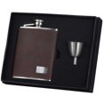 thumbnail image 1 of Visol VSET16-1194 Hunter Dark Brown Leather 6 oz Flask Gift Set, 1 of 1