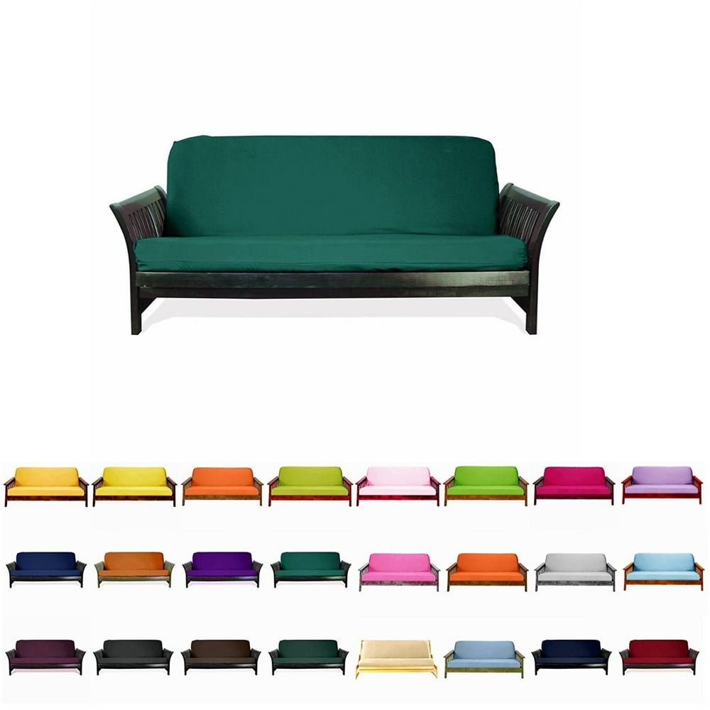 Solid Futon Cover Slipcover Fit 6" 8" Futon Mattresses Teal Green