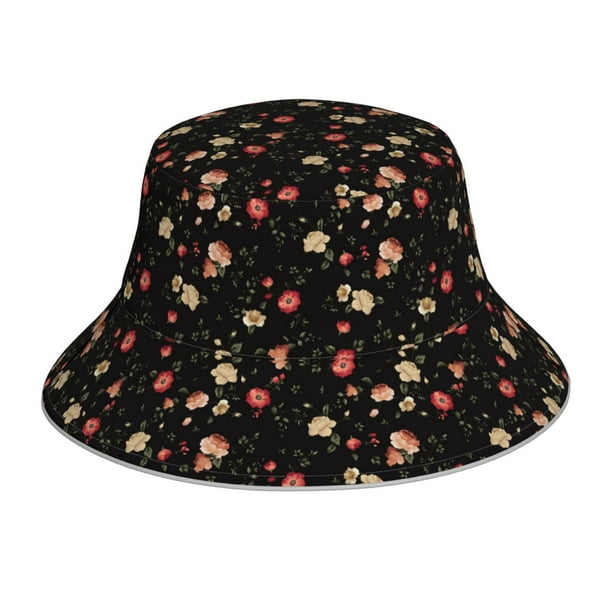 Balery Red White Flowers Sombreros para el sol para hombre y mujer, sombrero de pescador con UPF 50+