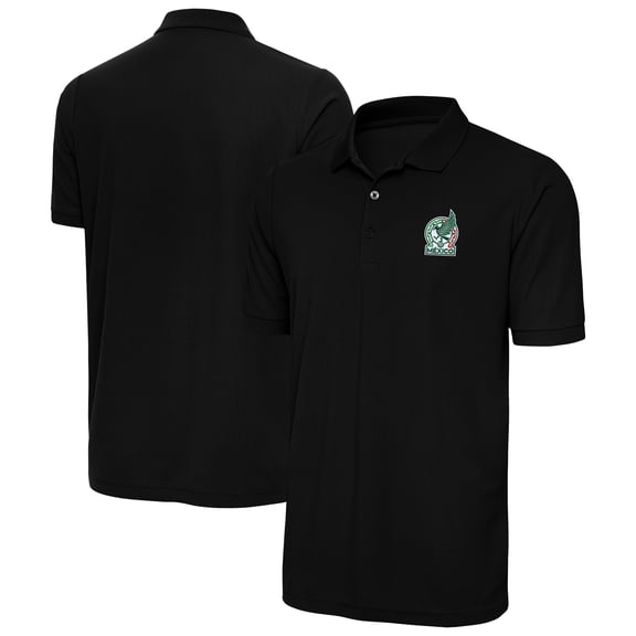 Men's Antigua Black Mexico National Team Derive Polo