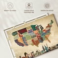 thumbnail image 6 of Elephant Stock Retro Usa Map Wall Art - Horizontal Canvas Wall Art - Living Room Wall Decor - Map Canvas - Beige And Red Decor - 48" x 32", 6 of 8