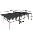 thumbnail image 3 of Mid-Size Table Tennis Table,8ft Foldable & Portable Ping Pong Table Set for Indoor Games with Net, 2 Table Tennis Paddles and 3 Balls,Black, 3 of 7