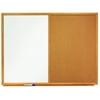 Standard Combination WhiteboardCork Bulletin Board 4 x 3 Oak Finish Frame -