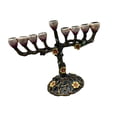 thumbnail image 4 of Candelabro de Menorah de 9 ramas para comedor, mesa central de banquete, adorno de candelabro versátil para el hogar, portavelas de Hanukkah, 4 of 9