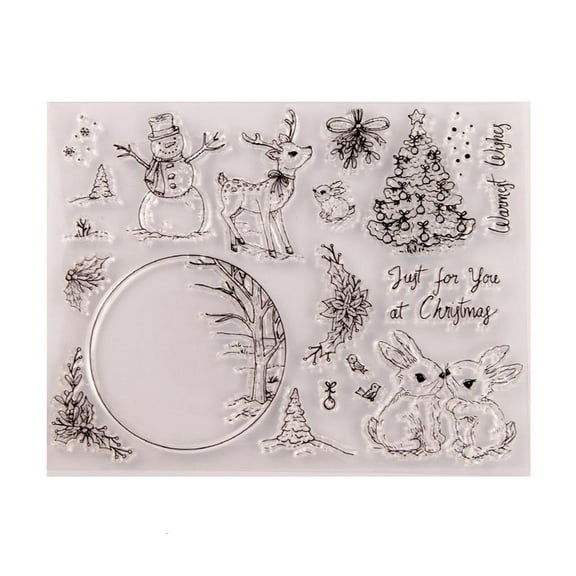 【Ready Stock】 Snowman Rabbit Silicone Clear Seal Stamp DIY Scrapbooking Embossing Photo Album