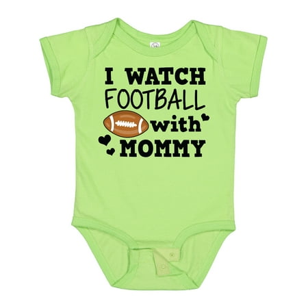 

Inktastic I Watch Football with My Mommy Gift Baby Boy Bodysuit