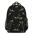 thumbnail image 3 of Black Cat Black Pattern Backpack for School, Cute School Bag with Adjustable Shoulder Straps and Padded Back, 16.9"x12.6"x5.9", 3 of 4