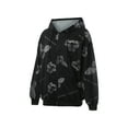 thumbnail image 2 of Veste à Capuche Décontractée pour Femmes Manches Longues Fermeture à Glissière Imprimé Papillon avec Poches Chandail en Molleton d'Automne, 2 of 6