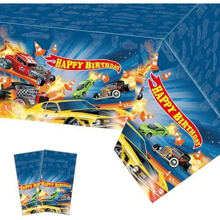2-Pack Hot Race Car Themed Party Tablecloths, Car Wheel Birthday Party Supplies Include Plastic Table Covers for Boy and Girl (42.5X70.8inch)$$Electronics Accessories