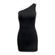 thumbnail image 4 of Vestido mini sexy negro de un solo hombro para mujer - Vestido de fiesta de verano sin espalda con tejido elástico, 4 of 8