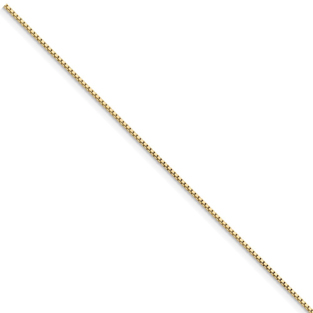 14k Yellow Gold .95mm Solid Box Anklet 9inch Fine Jewelry Ideal Gifts For Women 