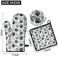 thumbnail image 6 of Grey Dog Paw Footprint Kitchen Oven Mitt and Pot Holder Sets 4 Pcs for Baking, Cooking and Grilling, Heat Resistant Up To 392 °F, 6 of 7