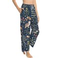 thumbnail image 6 of Salouo Retro Forest Animals Print Women's Pajama Pants Casual Loose Sweatpants PJs Flowy Pants Drawstring Palazzo for Women Wide Leg Pants Lounge Pajama -X-Large, 6 of 8